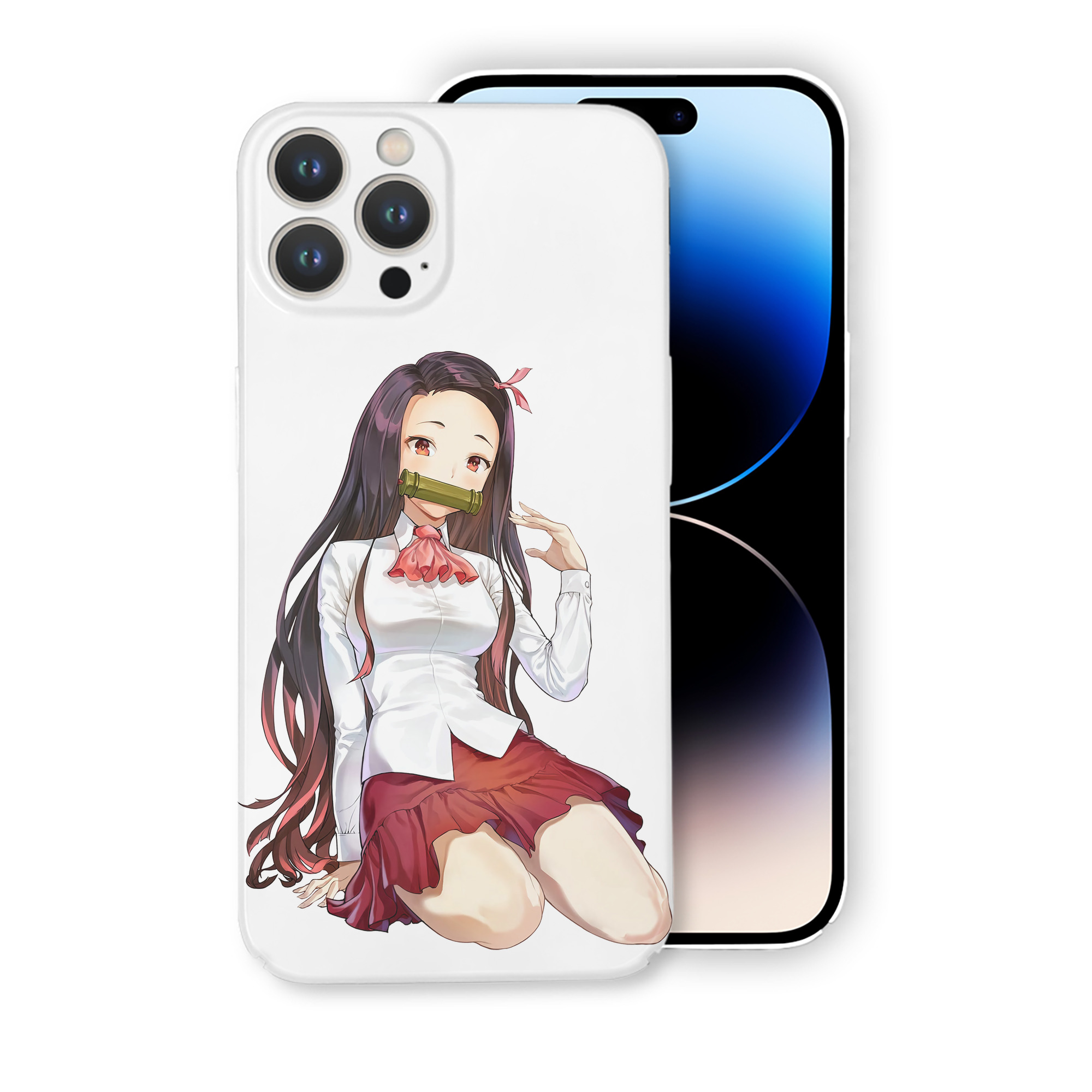 （画像用） 鬼滅の刃（きめつのやいば）竈門 禰󠄀豆子／かまど ねずこ Kamado Nezuko 【iPhone 14シリーズ対応】ハードケース